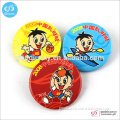 2016 OEM promotion gift cartoon printed custom tinplate badge